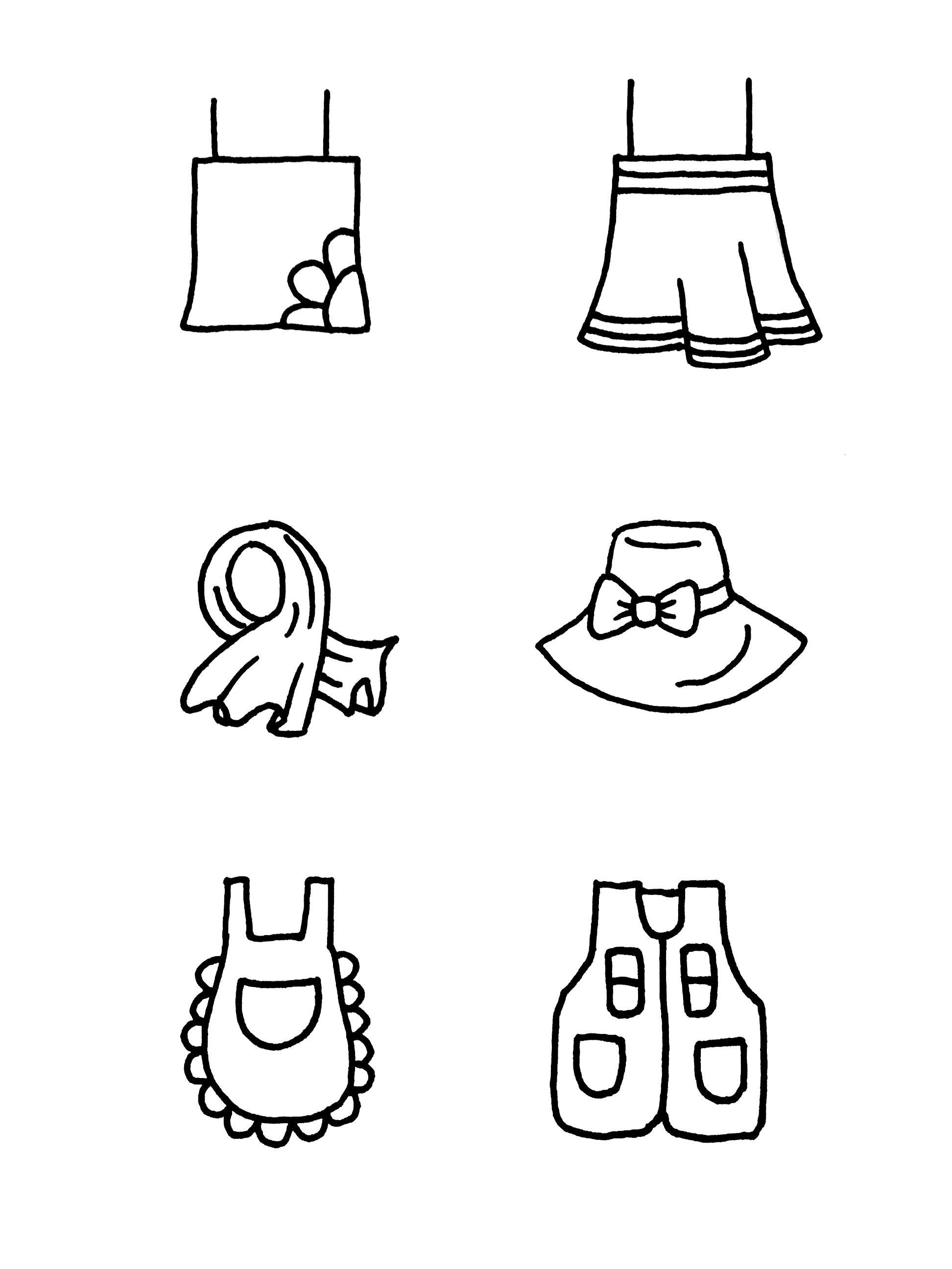 熱乎乎的~原創卡通服裝衣服簡筆畫卡通畫手賬素材來啦! 作者(